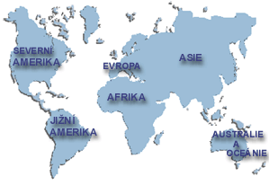 mapa světa - odkazy na statistické úřady